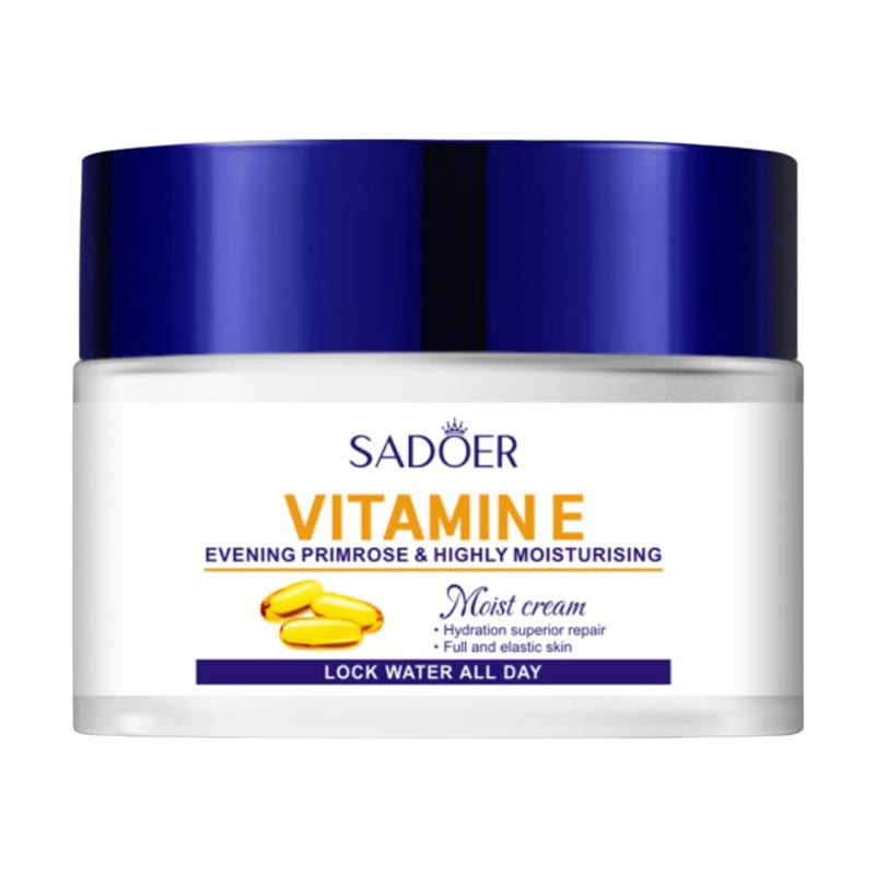 Крем для обличчя Sadoer Vitamin E Evening Primrose &amp; Highly Moisturizing Moist Cream з олією вечірньої примули та вітаміном Е, 50 г